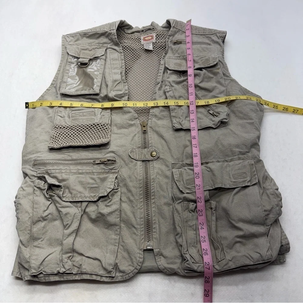 Vintage Banana Republic Vest Fishing Safari Photography Lots of Pockets Size L